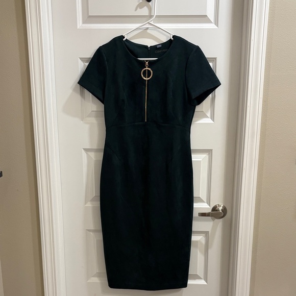 Calvin Klein Dresses & Skirts - ✨Calvin Klein Emerald Suede Bodycon✨